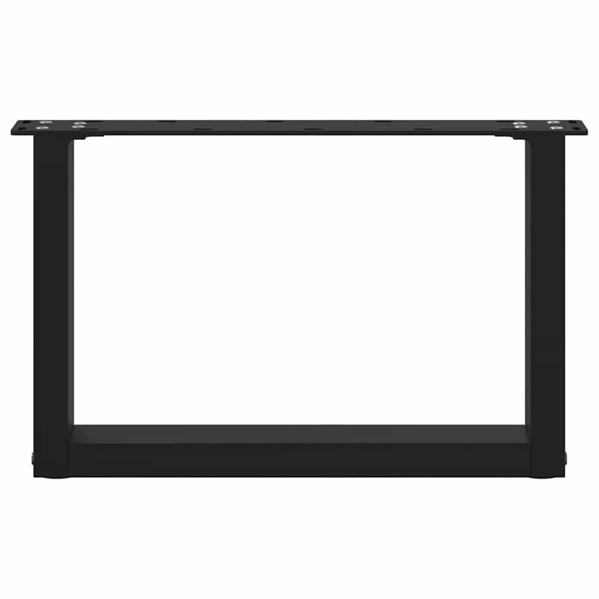 Voir la diapositive 5 : VIDAXL Pieds de table basse forme de U 2 pcs noir 50x(30-31) cm acier