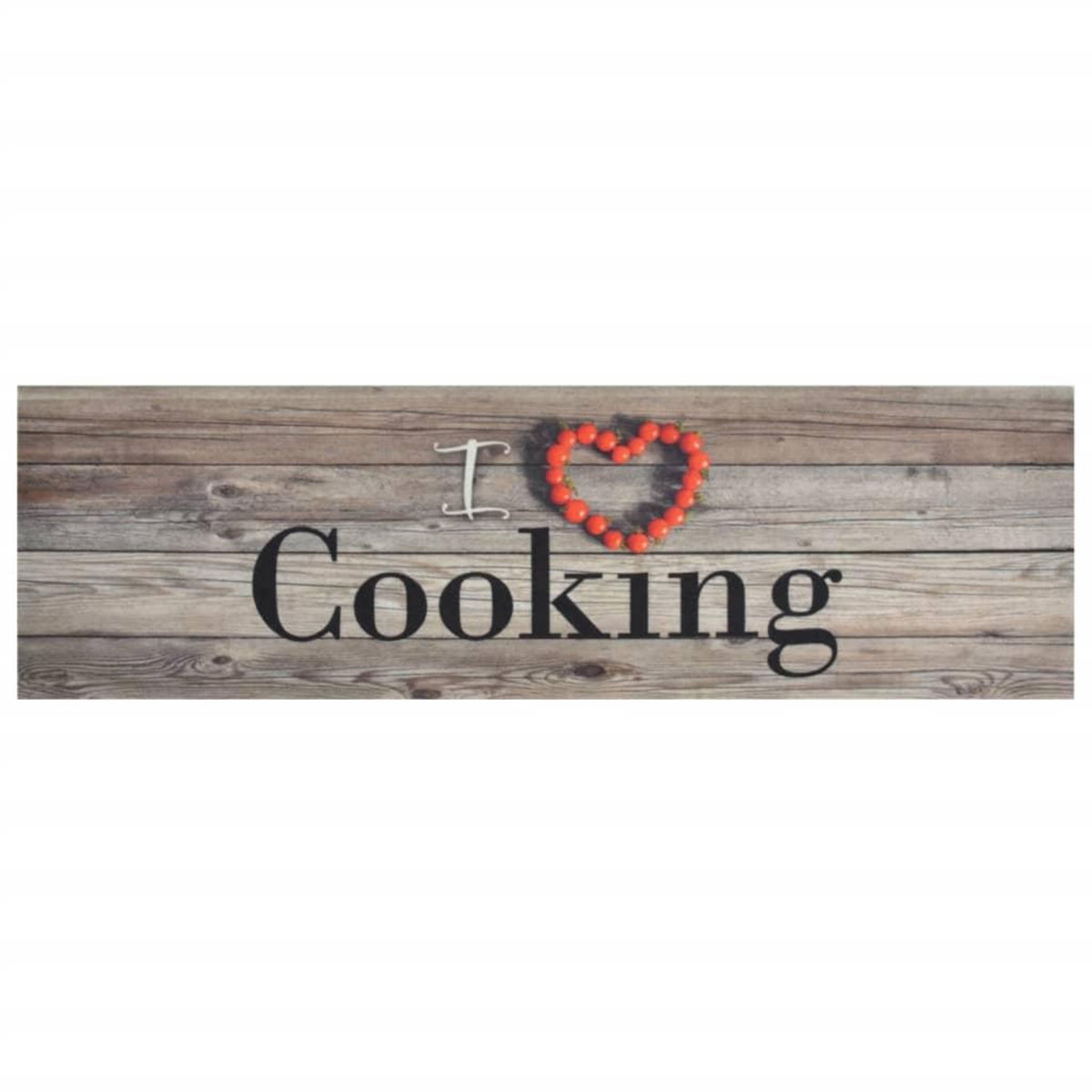 VIDAXL Tapis de cuisine lavable impression cuisine gris 45x150 cm