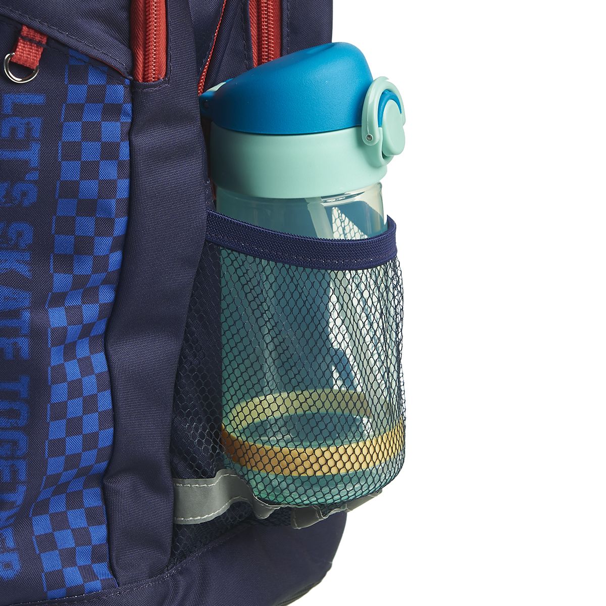 AUCHAN Sac à dos 2 compartiments bleu SKATE avec leds