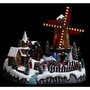 Voir la diapositive 1 : FEERIC LIGHT & CHRISTMAS Village de Noël Moulin  Square  38cm Multicolore
