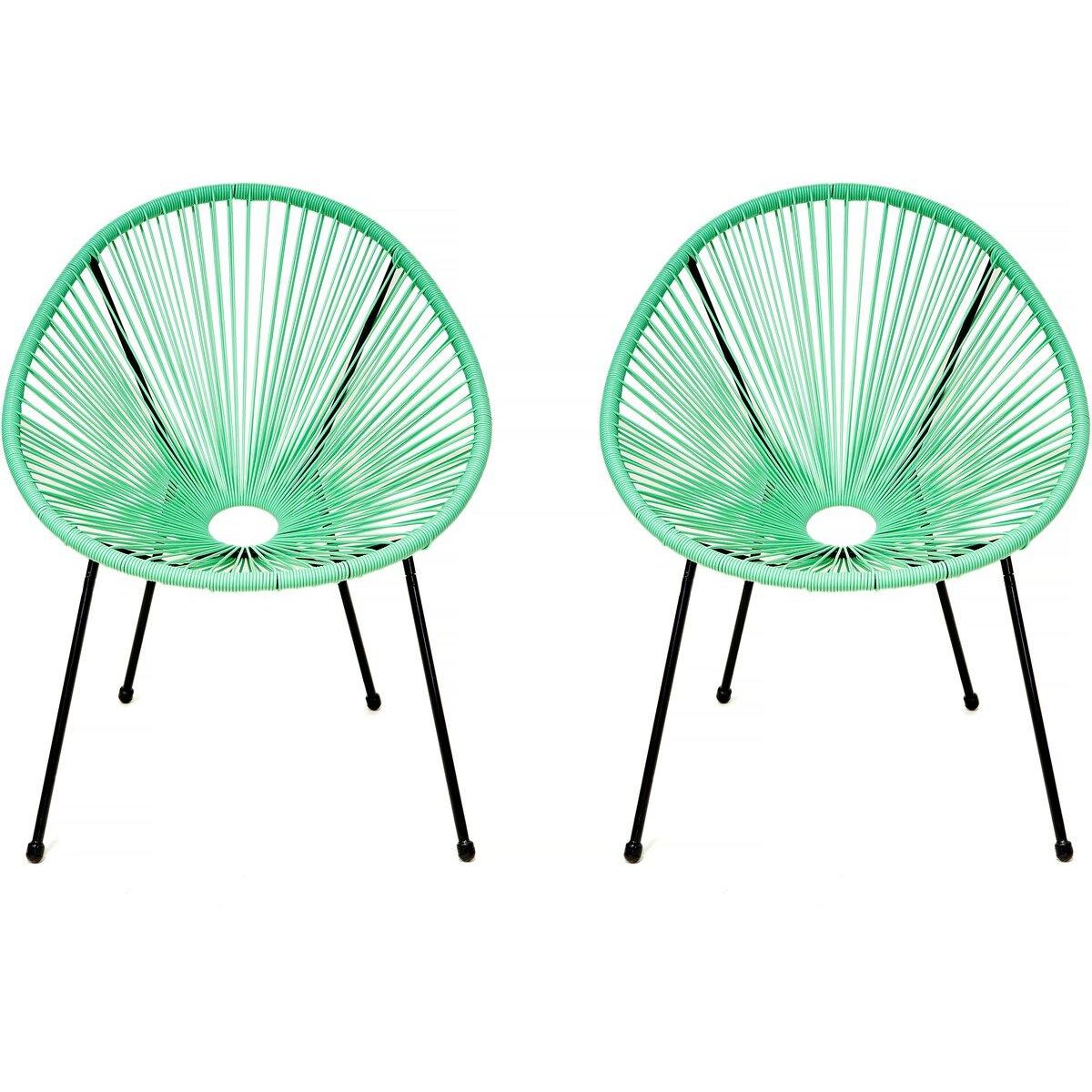 Habitat et Jardin Lot de 2 fauteuils de jardin  Ania  - Vert