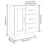 Voir la diapositive 6 : VIDAXL Buffet Blanc brillant 69,5x34x90 cm Bois d'ingenierie