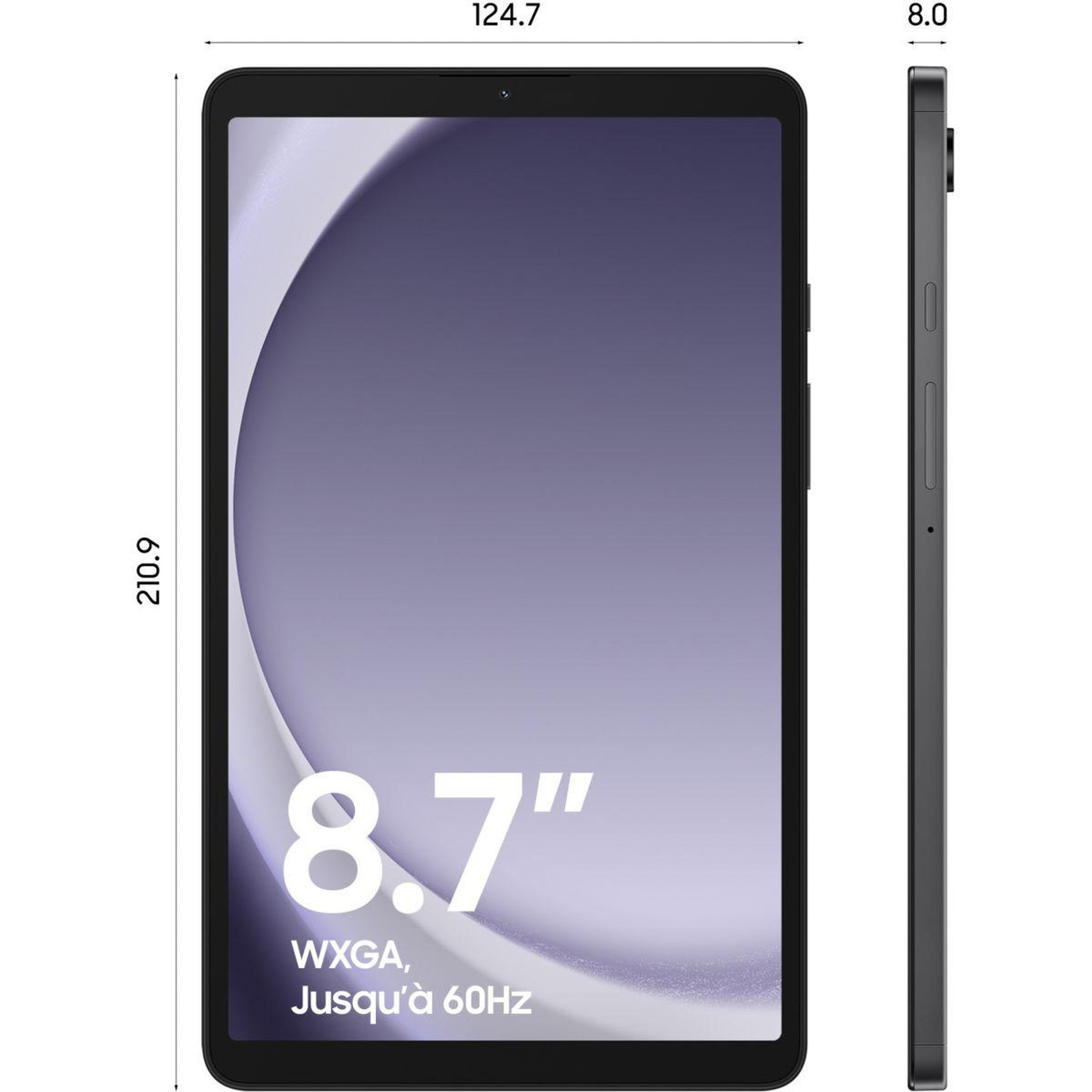 Voir la diapositive 4 : Samsung Tablette Android Galaxy Tab A9 64Go 4G Gris Anthracite