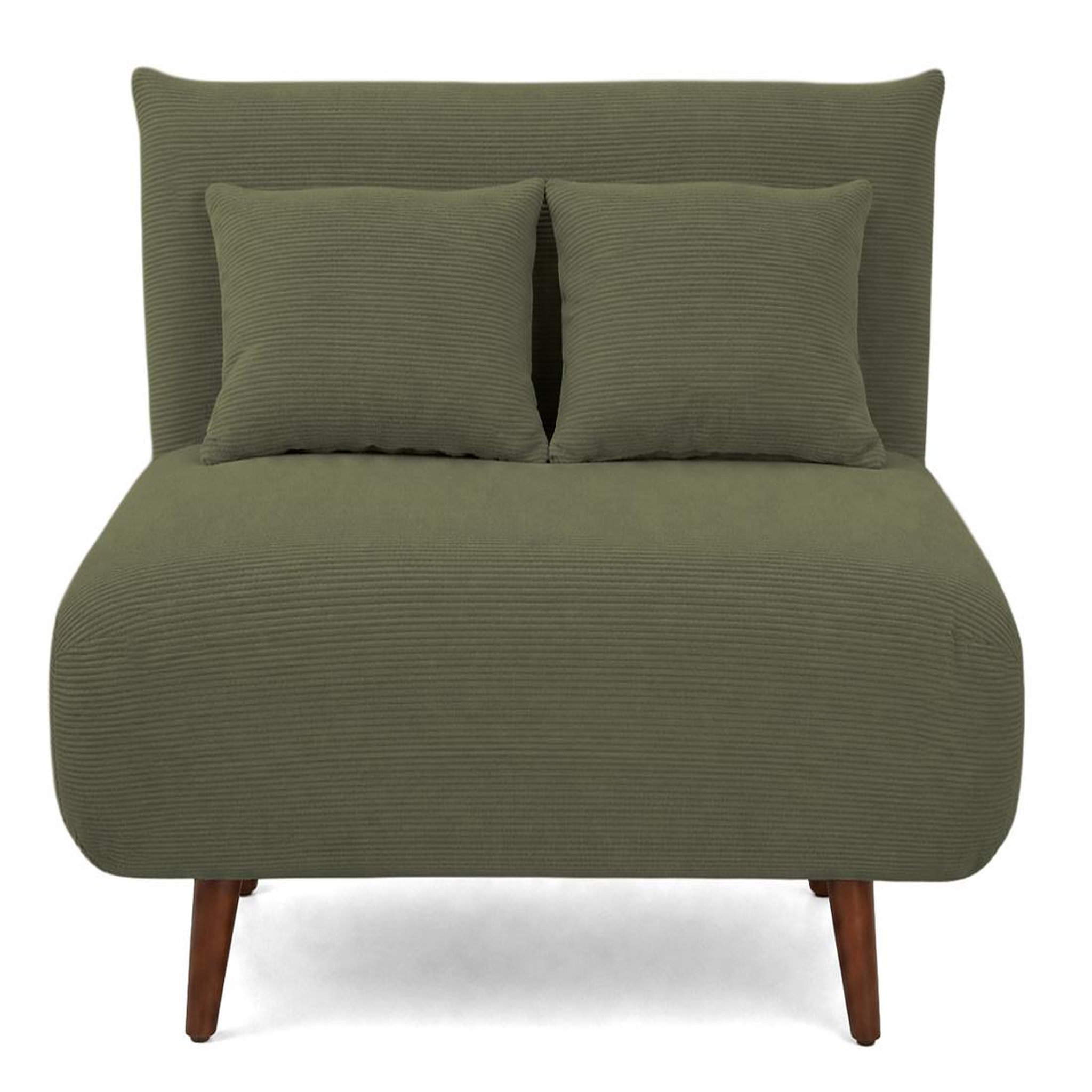 Voir la diapositive 1 : BEST MOBILIER Lumi - banquette convertible clic-clac 1 place en velours côtelé