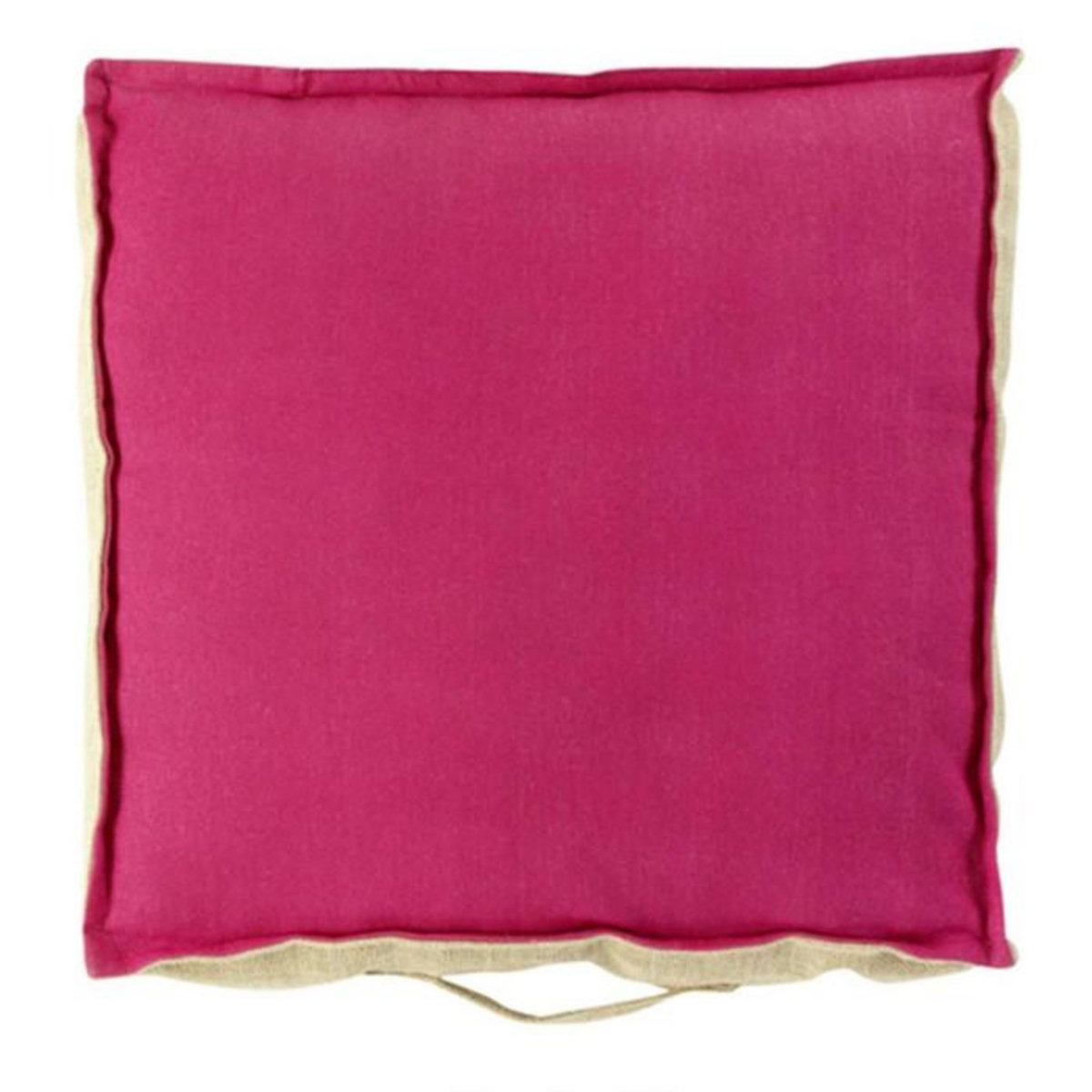 Paris Prix Coussin de Sol Jute  Belita  45x45cm Framboise