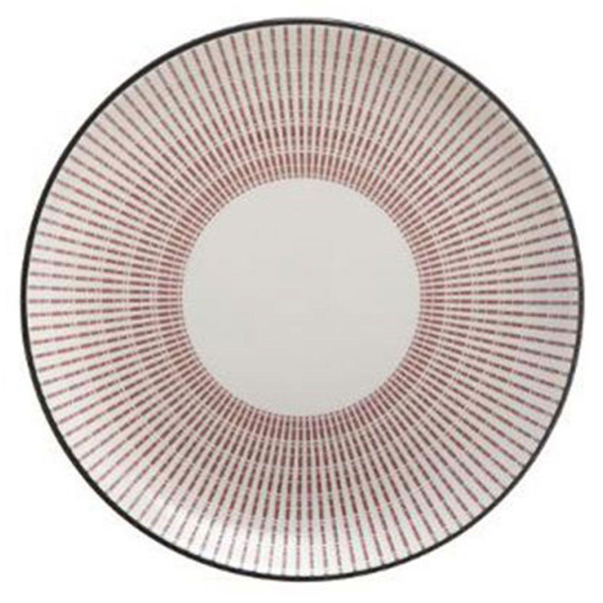 SECRET DE GOURMET Lot de 6 Assiettes à Dessert Porcelaine  Lunis  19cm Rouge