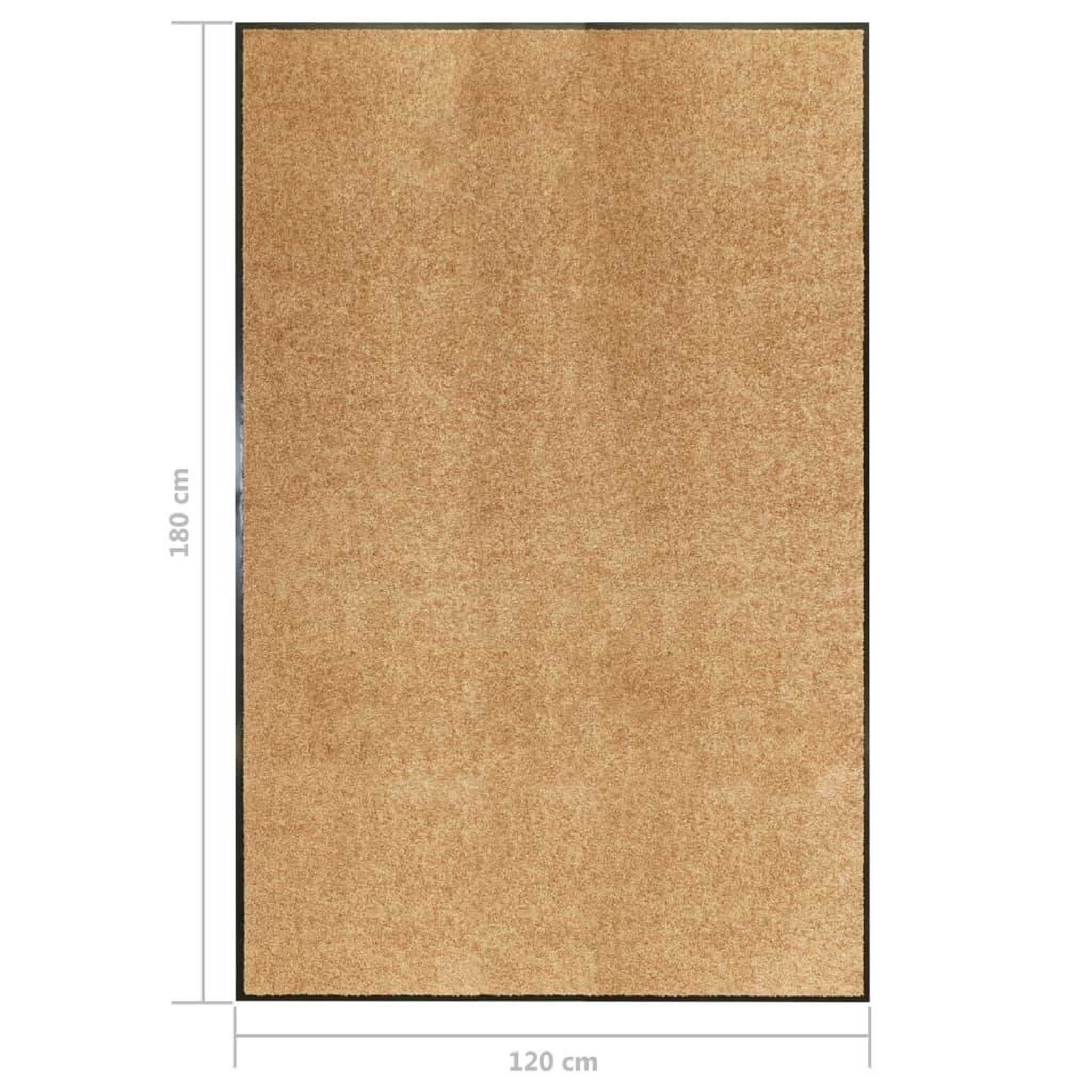 Voir la diapositive 6 : VIDAXL Paillasson lavable Creme 120x180 cm