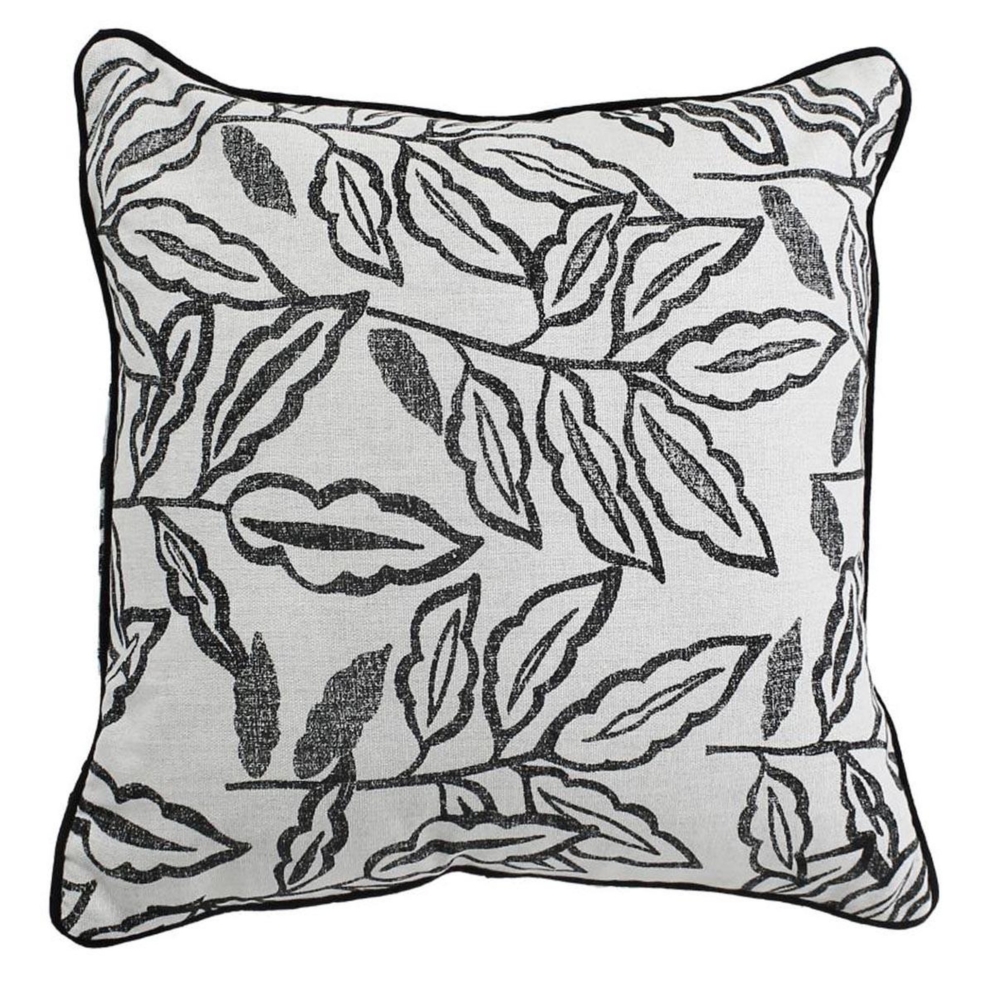 ENJOY HOME Coussin déco à motifs  lodge  40x40cm écru & noir