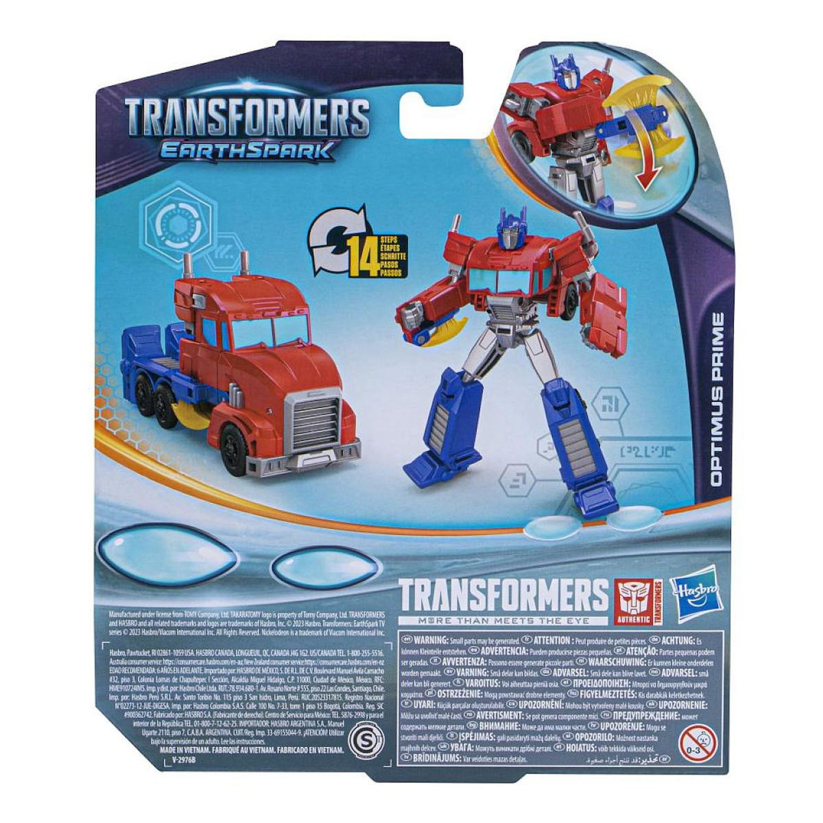 HASBRO Transformers earthspark optimus prime classe guerrier
