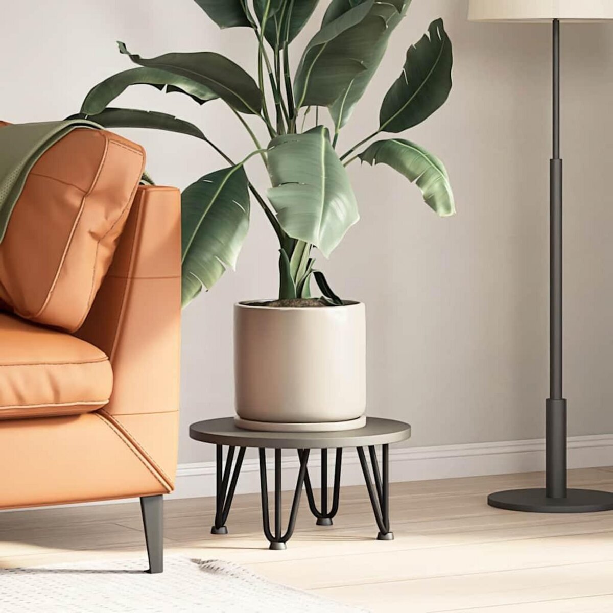 VIDAXL Pieds de table en forme d'epingle a cheveux 4 pcs noir 20 cm