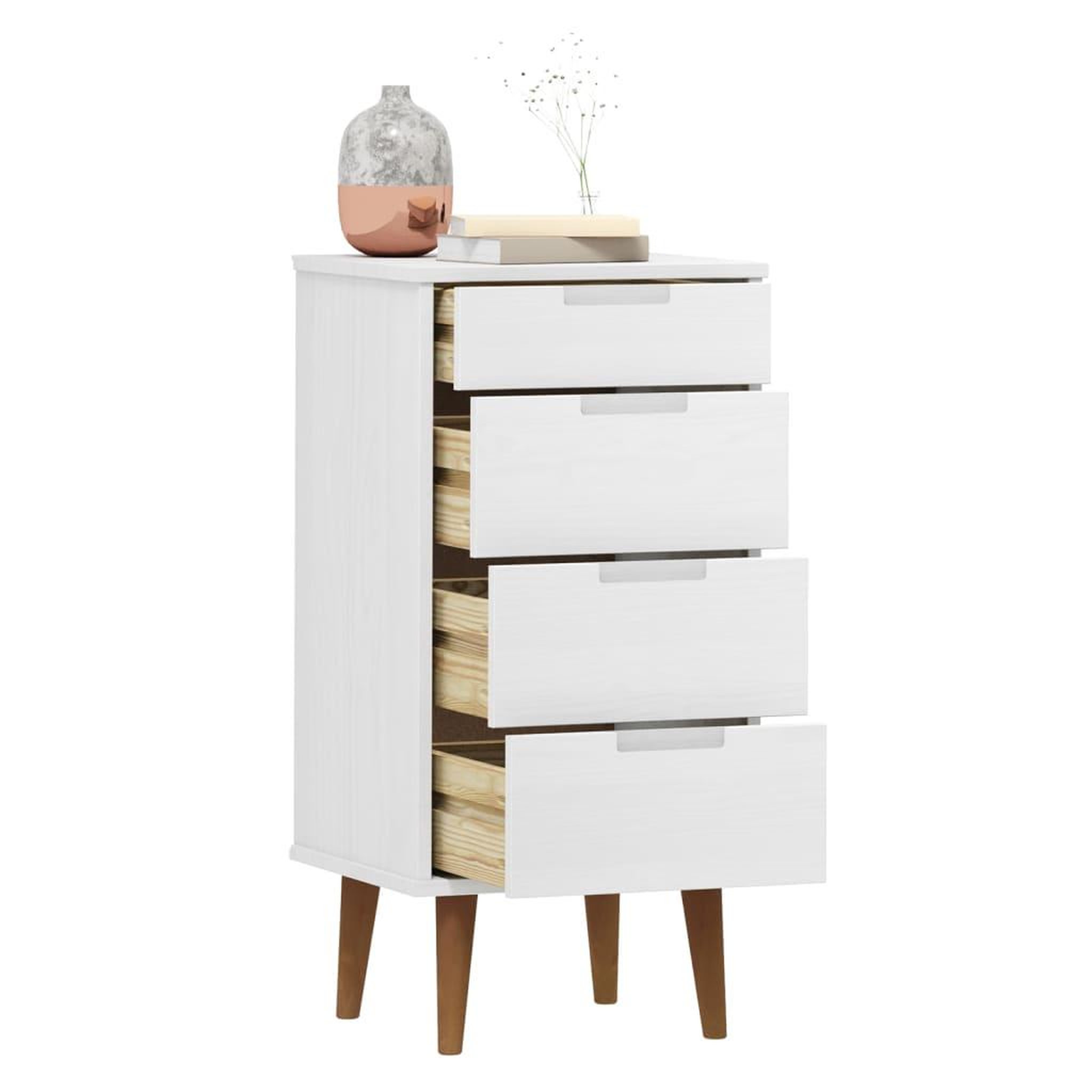 Voir la diapositive 3 : VIDAXL Commode MOLDE Blanc 40x35x82 cm Bois de pin massif
