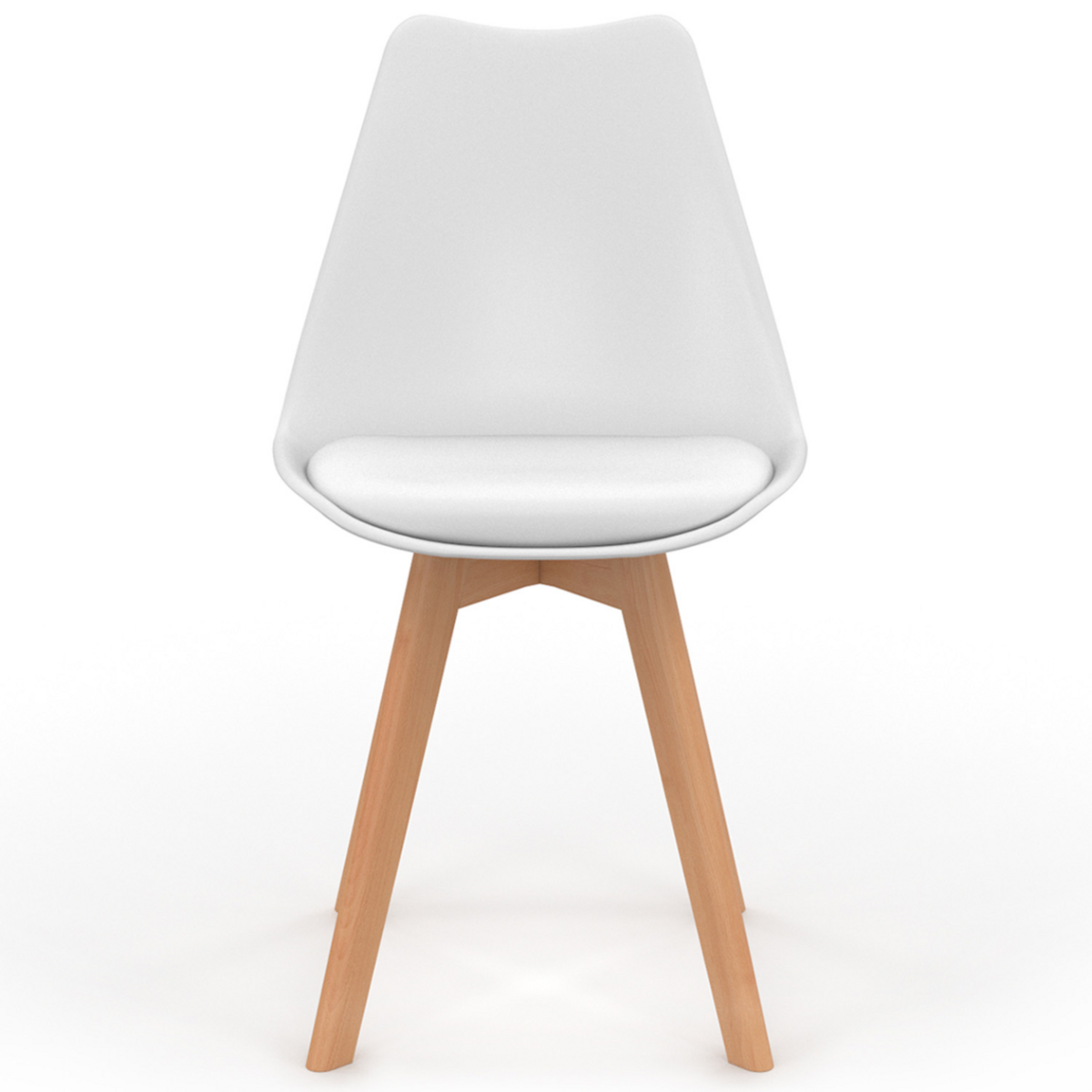 ID MARKET Lot de 6 chaises scandinaves SARA blanc x2, gris clair x2 et patchworks multi-couleurs