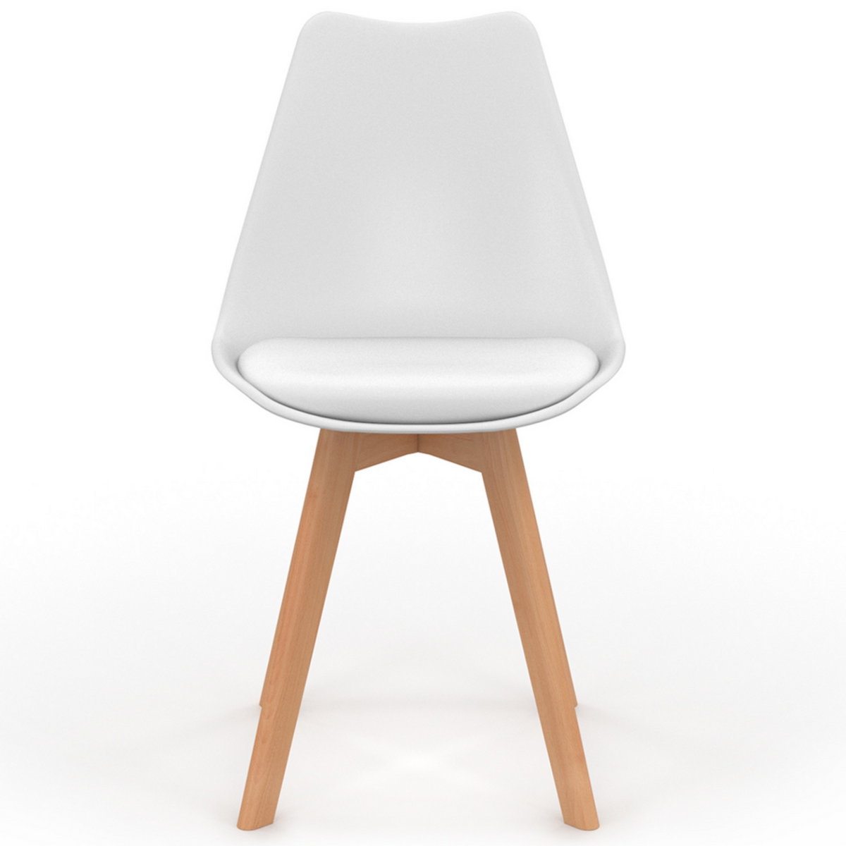ID MARKET Lot de 6 chaises scandinaves SARA blanc x2, gris clair x2 et patchworks multi-couleurs