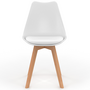 Voir la diapositive 3 : ID MARKET Lot de 6 chaises scandinaves SARA blanc x2, gris clair x2 et patchworks multi-couleurs