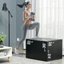 Voir la diapositive 2 : HOMCOM Box jump - box de pliométrie - boite de saut - 3 hauteurs 51/61/76H cm - charge max. 120 Kg - mousse revêtement PE noir
