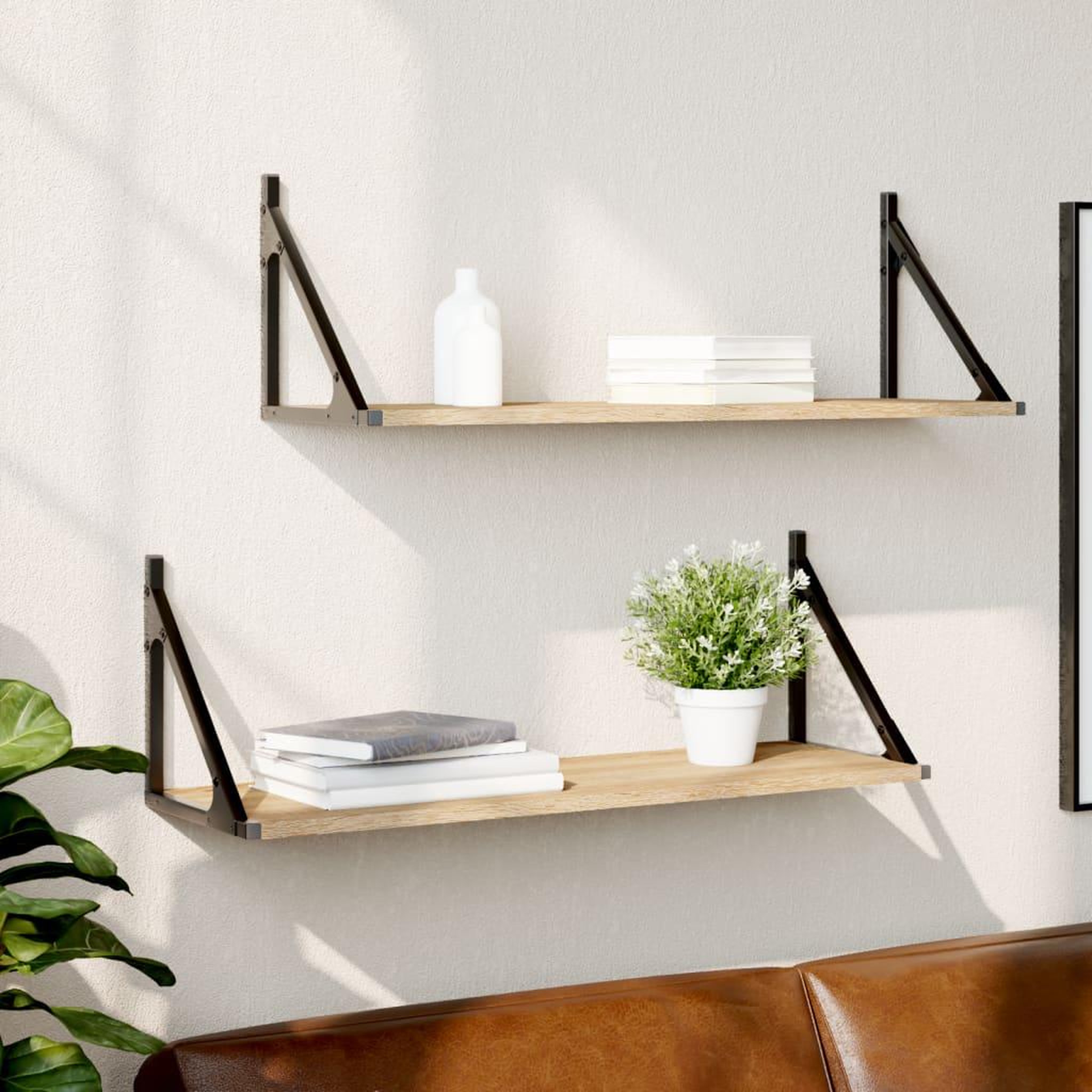 VIDAXL Etageres murales 2 pcs chene sonoma 80x25x25,5 cm