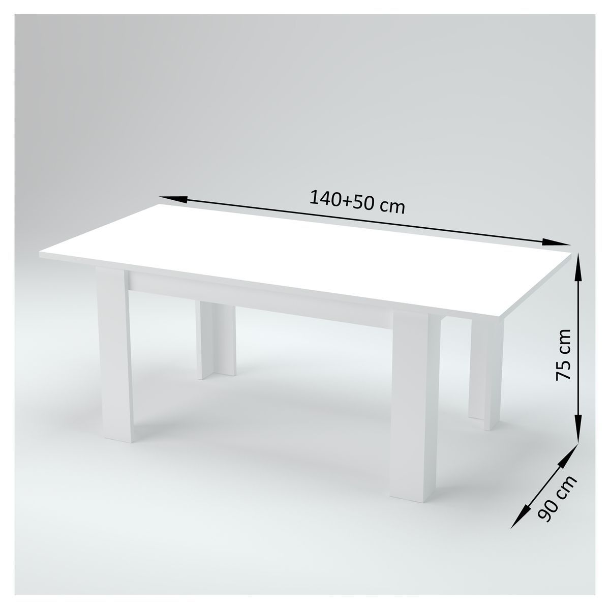 Table de séjour salle à manger extensible L140-190cm OSTUNI