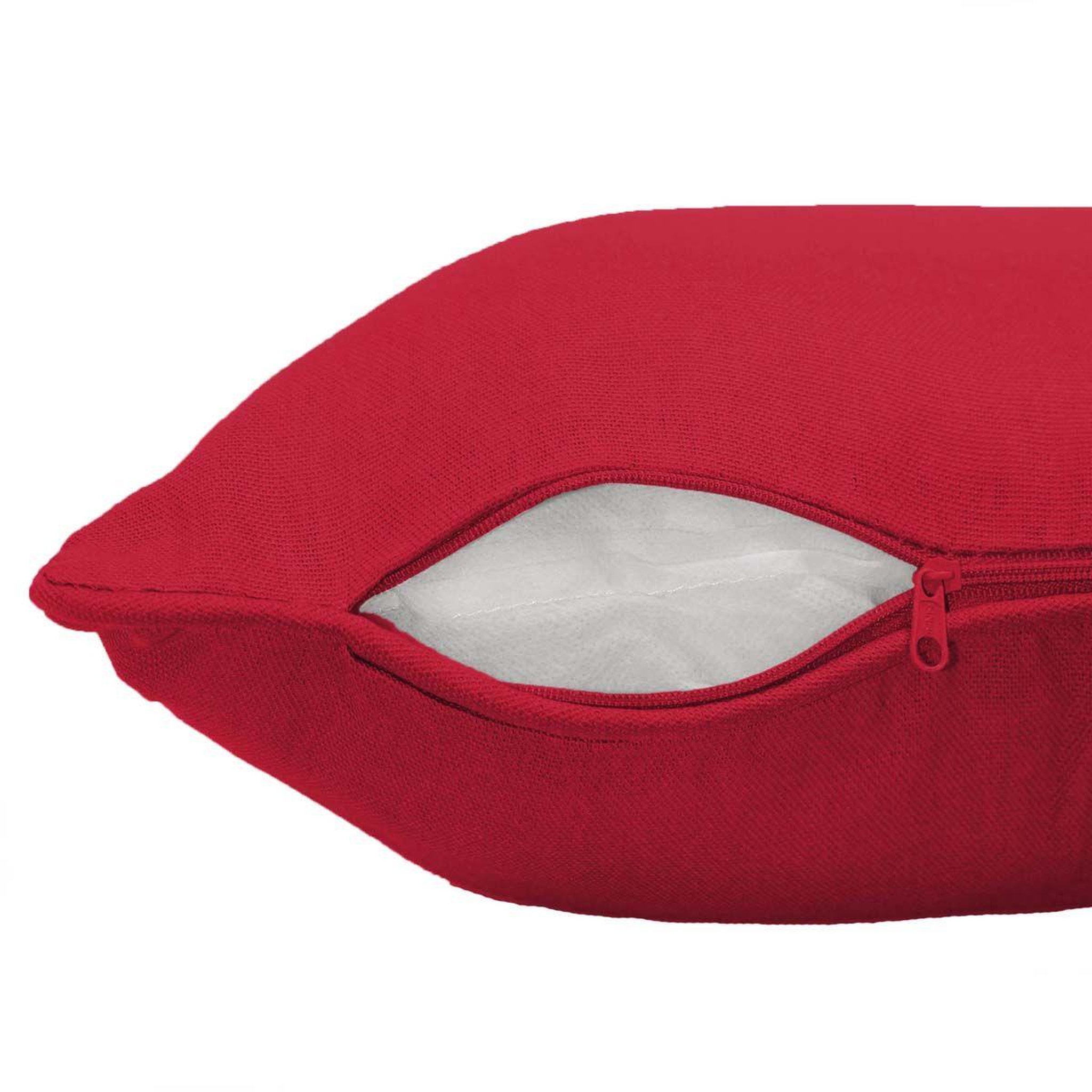 Voir la diapositive 2 : Douceur d'Intérieur Housse de coussin  panama  40x40cm rouge