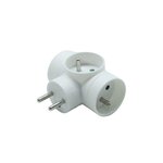 CENTRALE BRICO Bloc multiprise sans fil, 3 prises blanc