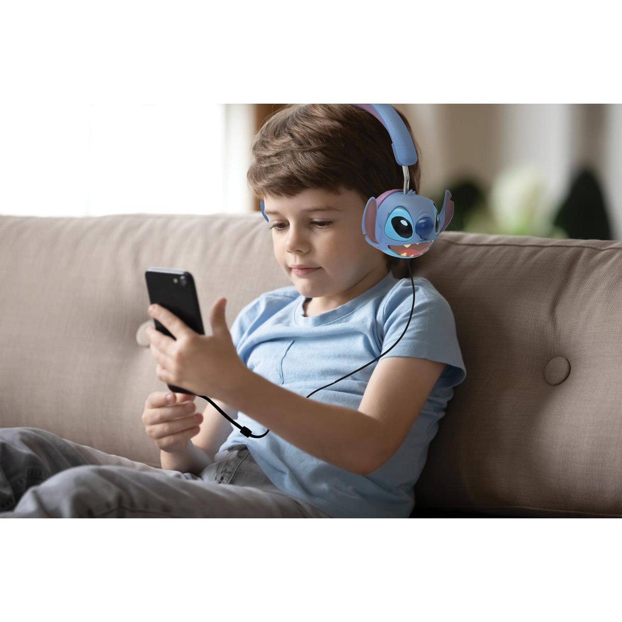 Voir la diapositive 6 : Lexibook Casque stéréo filaire pliable Stitch avec limitation de volume d'écoute