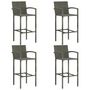 Voir la diapositive 3 : VIDAXL Ensemble de bar d'exterieur 5 pcs accoudoir Resine tressee Gris