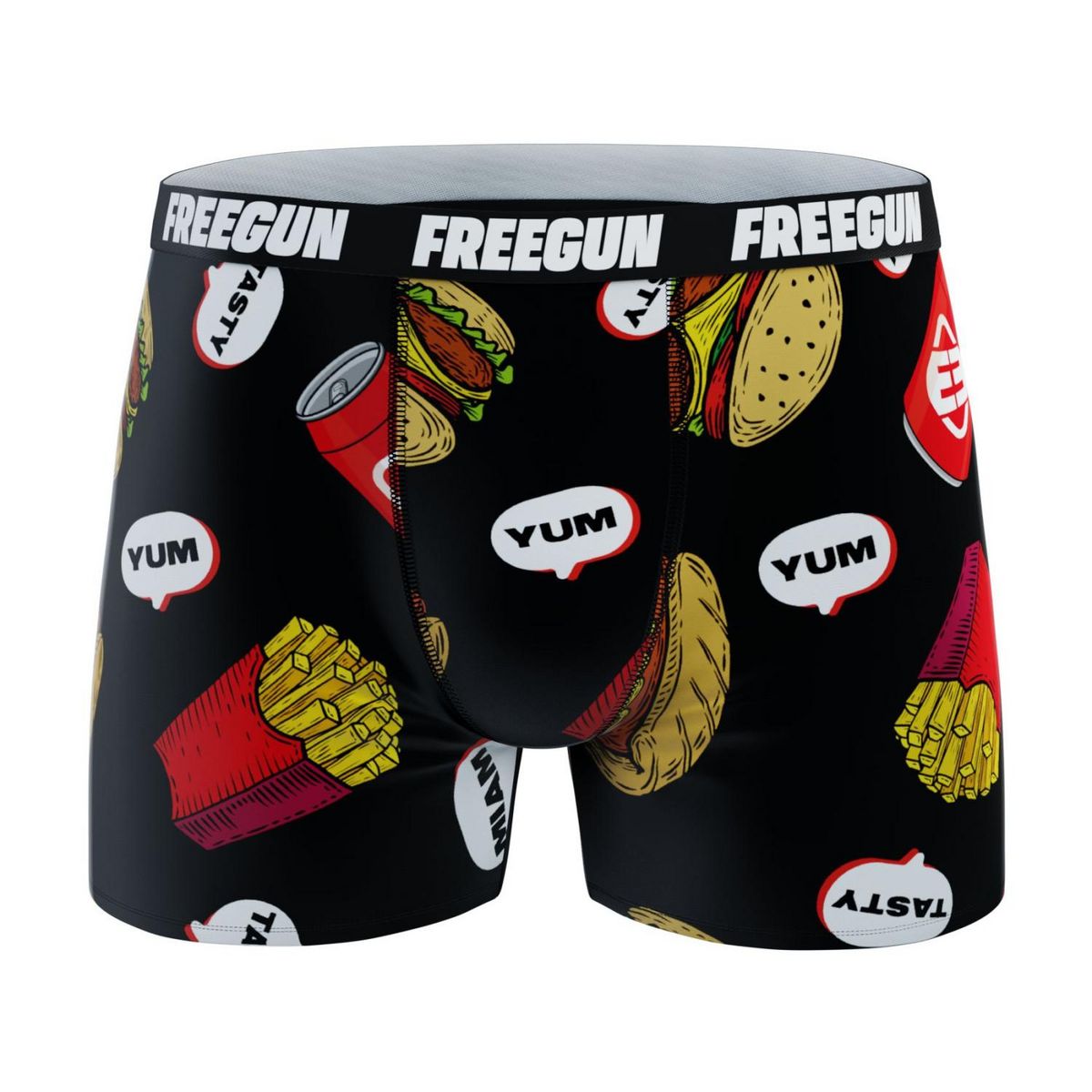 FREEGUN Lot de 4 boxers enfant Aop Fun