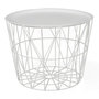 Voir la diapositive 1 : Paris Prix Table d'Appoint Design  Filaire  52cm Blanc
