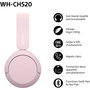 Voir la diapositive 2 : SONY Casque WH-CH520 Rose