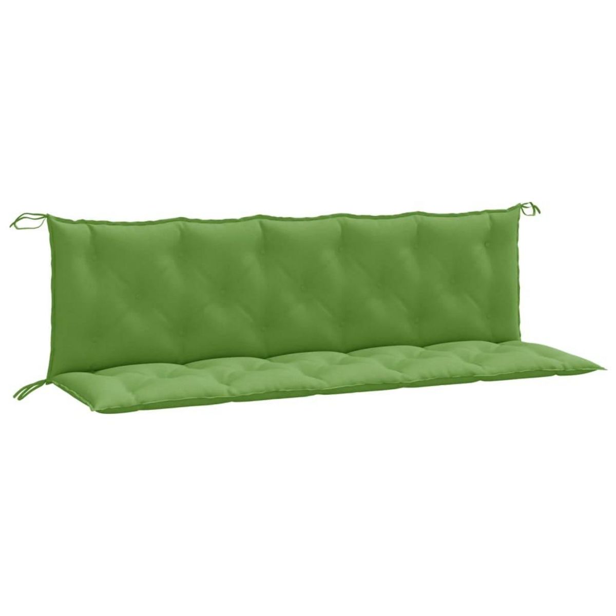 VIDAXL Coussins de banc de jardin lot de 2 vert melange tissu