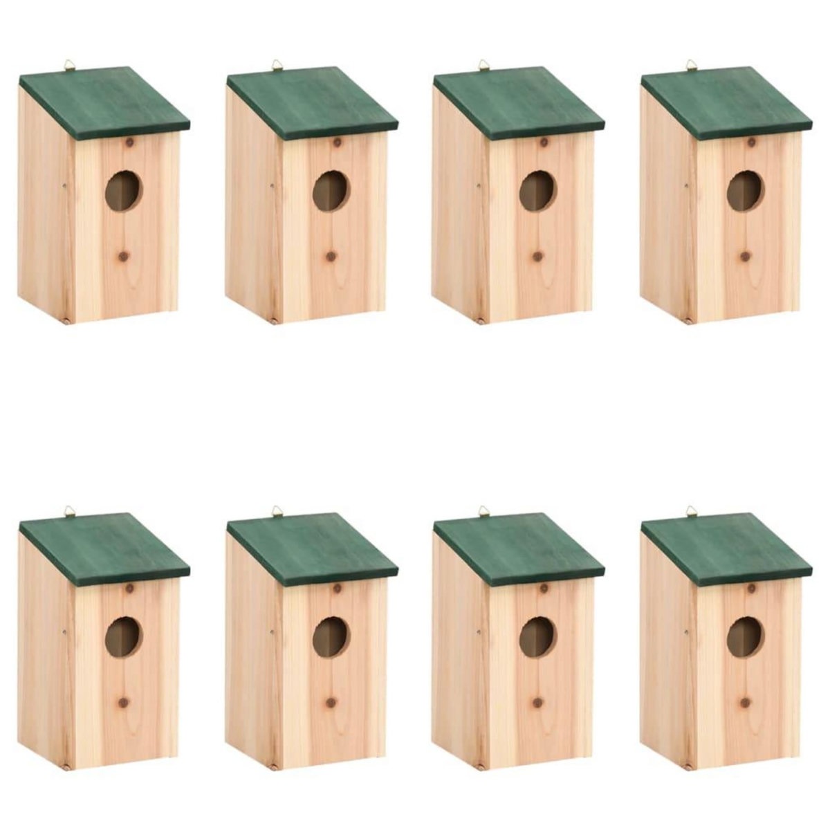 VIDAXL Nichoirs 8 pcs Bois 12x12x22 cm