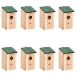 VIDAXL Nichoirs 8 pcs Bois 12x12x22 cm