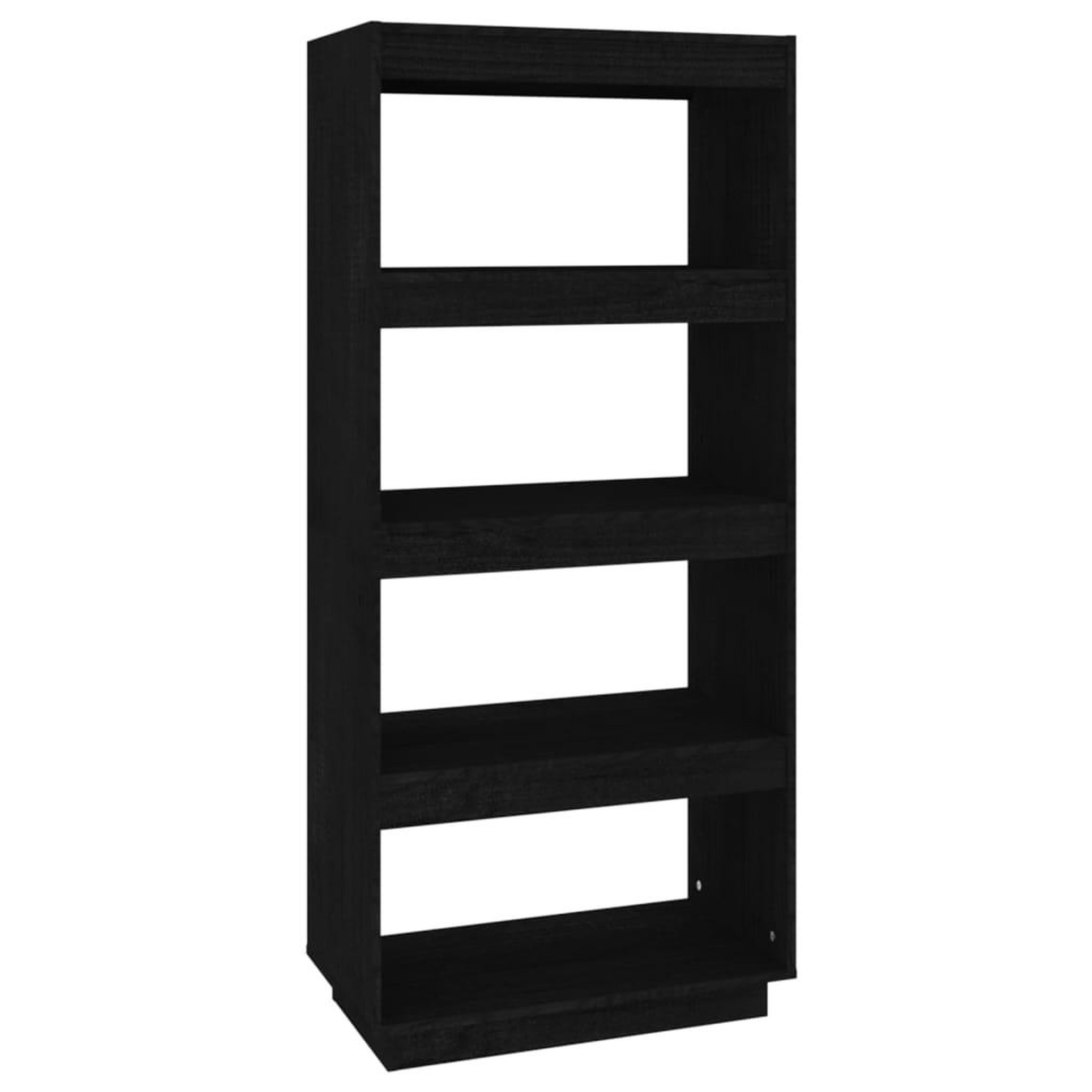 Voir la diapositive 2 : VIDAXL Bibliotheque/Separateur de piece Noir 60x35x135 cm Pin massif