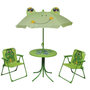 Voir la diapositive 1 : VIDAXL Ensemble de bistro avec parasol pour enfants 3 pcs Vert