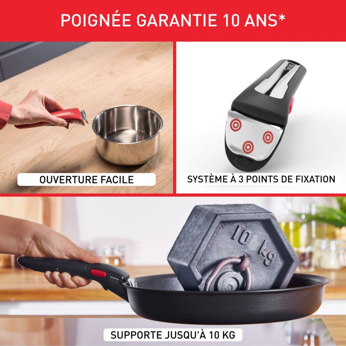 TEFAL Batterie de cuisine Ingenio Emotion 4pcs
