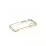amahousse Coque souple iPhone 12 Mini bords dorés dos transparent