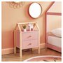 Voir la diapositive 4 : Table de chevet enfant  2 tiroirs L46cm CLEM