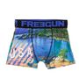 Voir la diapositive 1 : FREEGUN Boxer /Bleu à Imprimés Garçon Freegun Tah