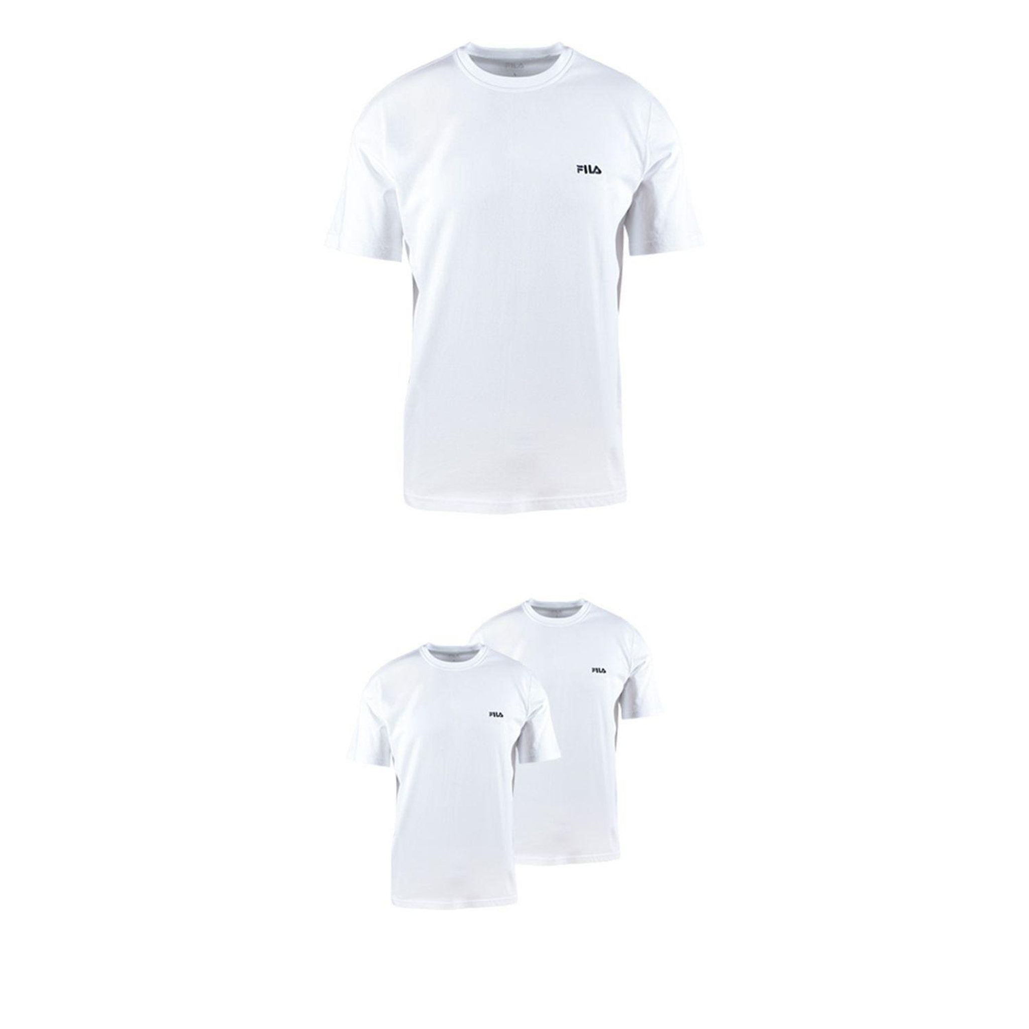 Voir la diapositive 6 : FILA Lot de 2 maillots de corps col rond homme en coton fu5053