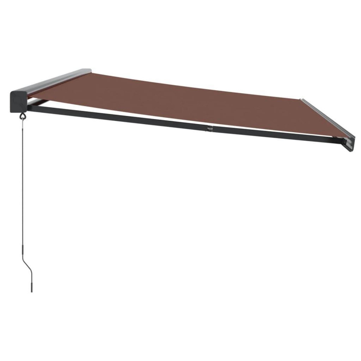 VIDAXL Auvent manuel retractable marron 500x300 cm