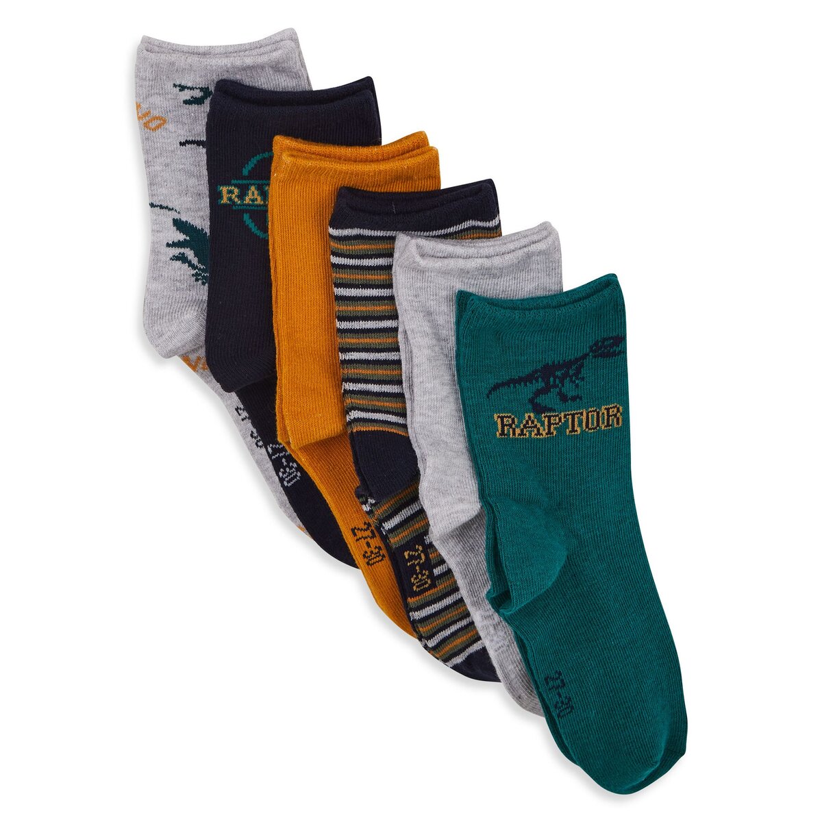 Lot de 7 paires de chaussettes garçon - vert, Garçon