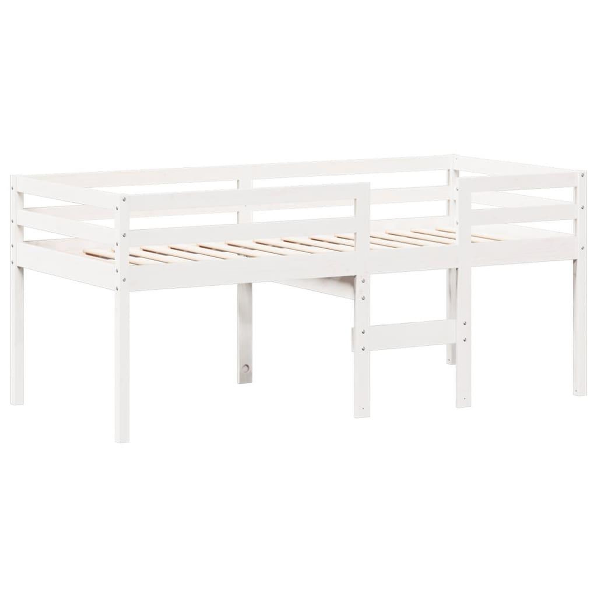 Voir la diapositive 5 : VIDAXL Lit haut sans matelas blanc 90x200 cm bois de pin massif