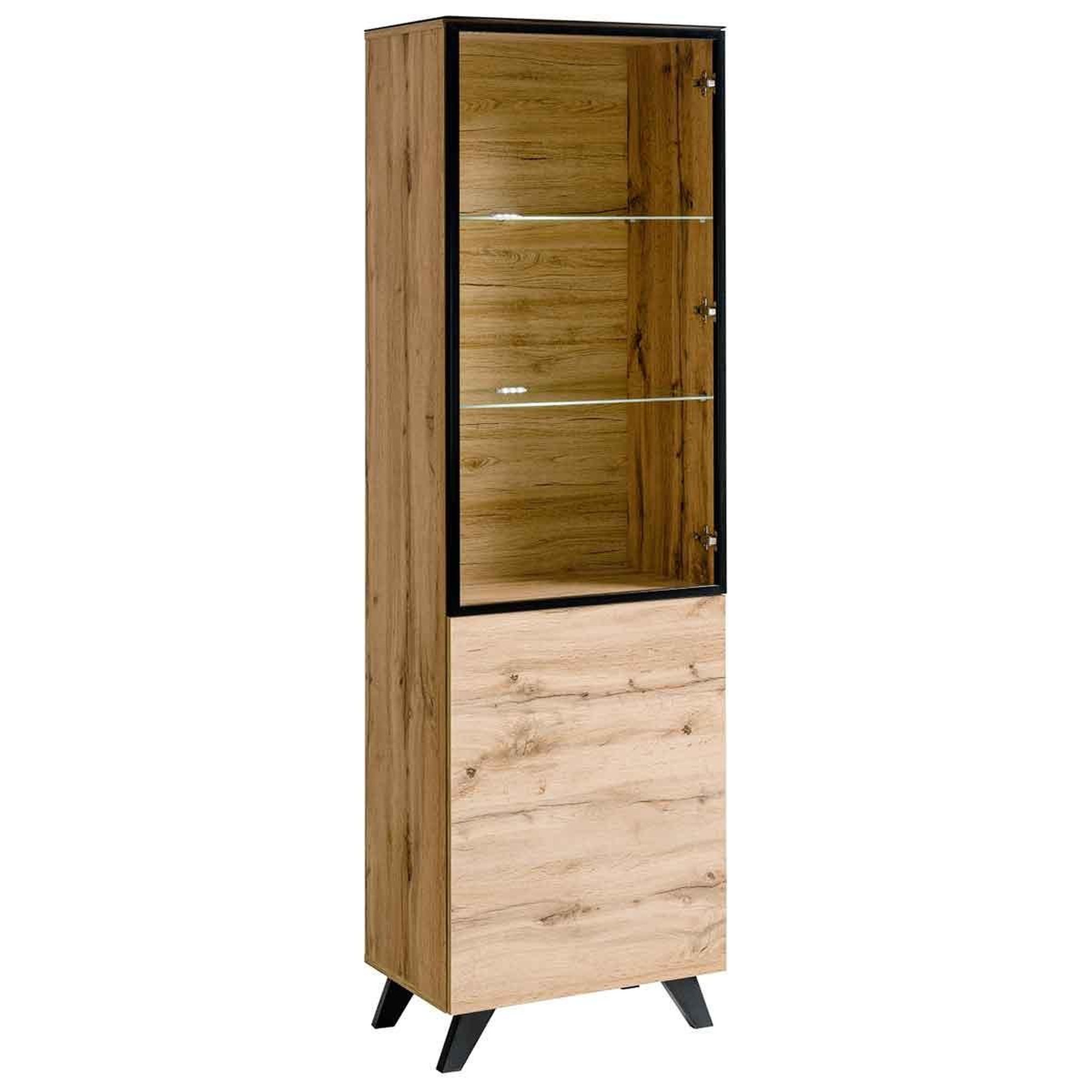 Paris Prix Vitrine led  thin  197cm noir & naturel