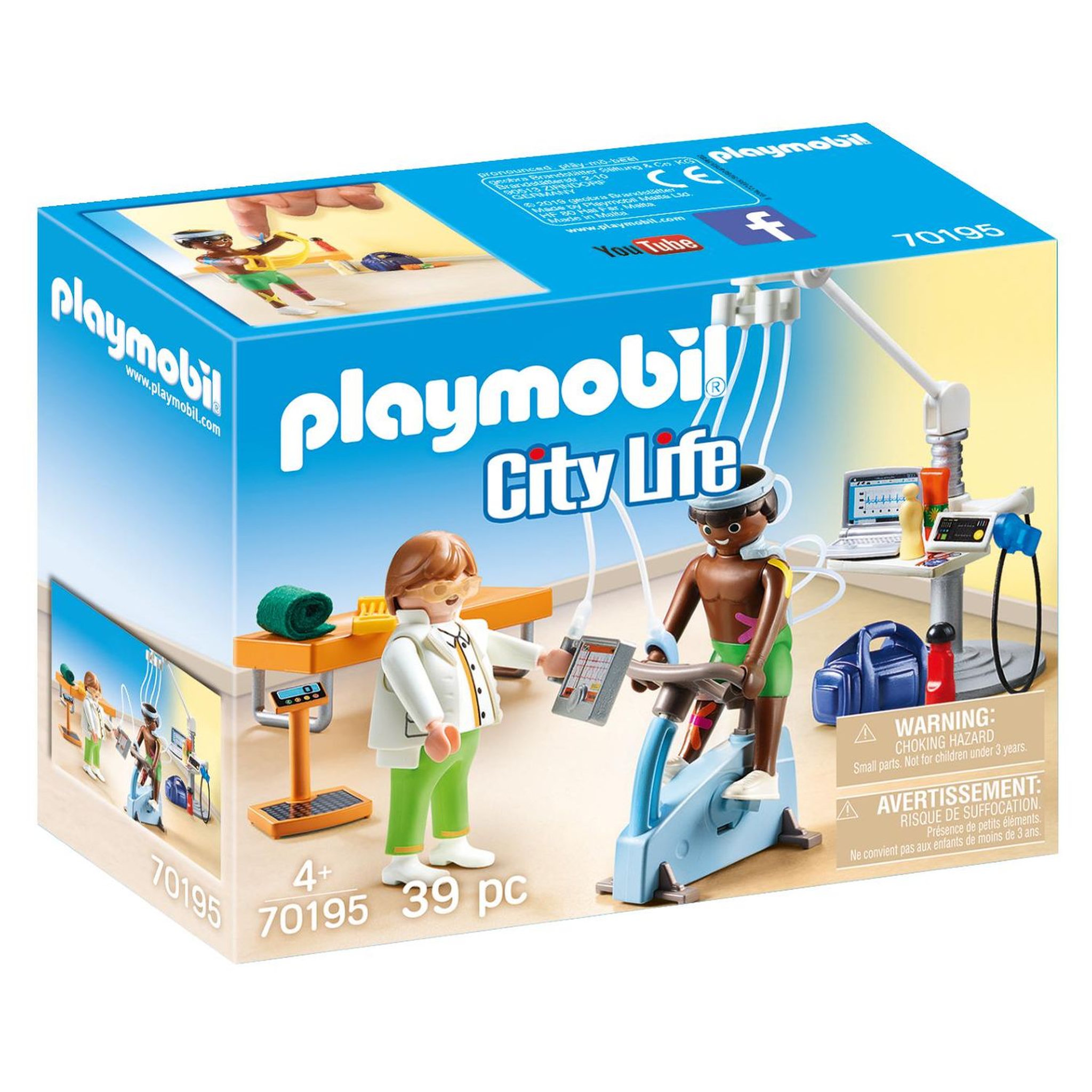 PLAYMOBIL 70195 - City Life - Cabinet de kinésithérapeute
