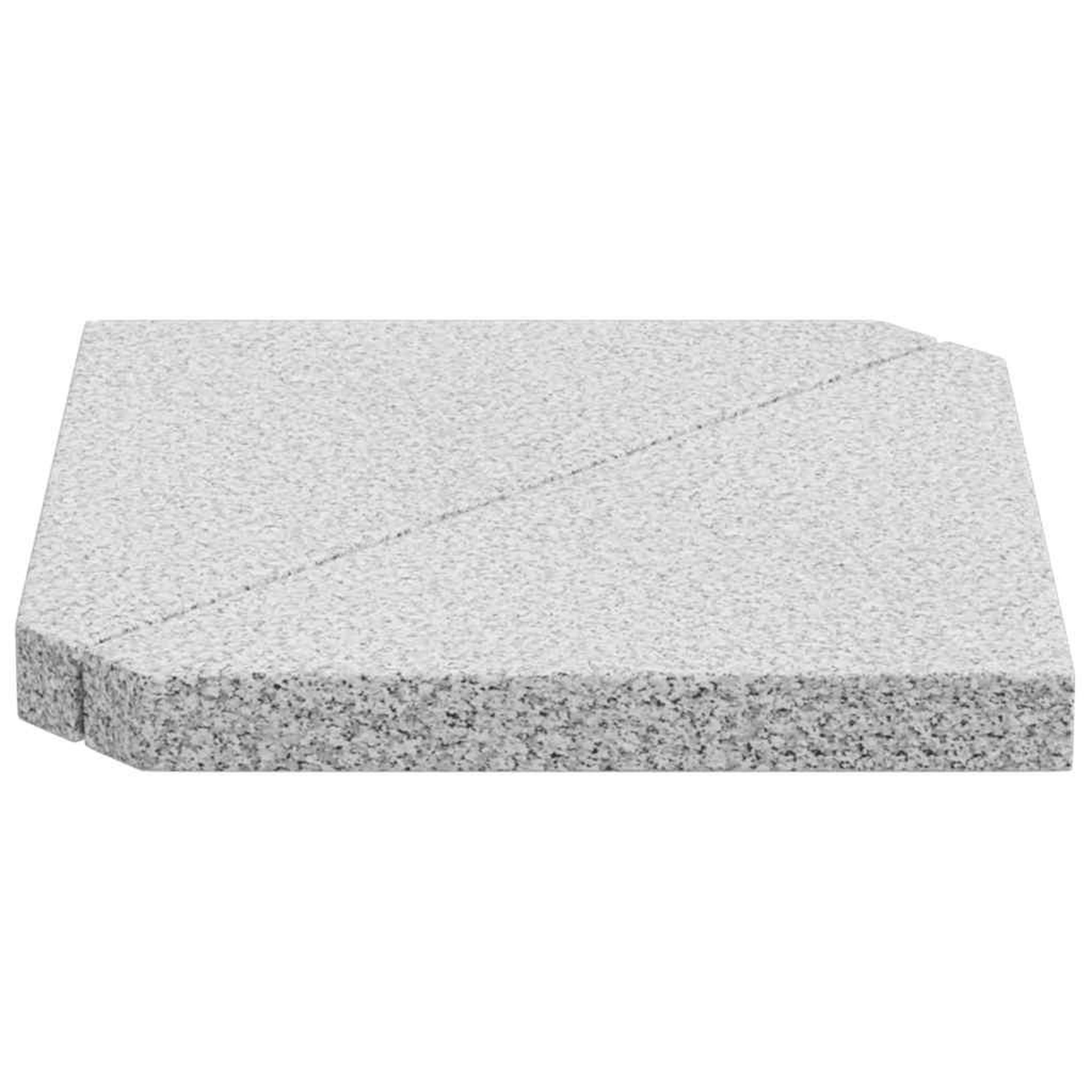 Voir la diapositive 5 : VIDAXL Plaques de poids de parasol 2 pcs triangulaire granit gris 14kg