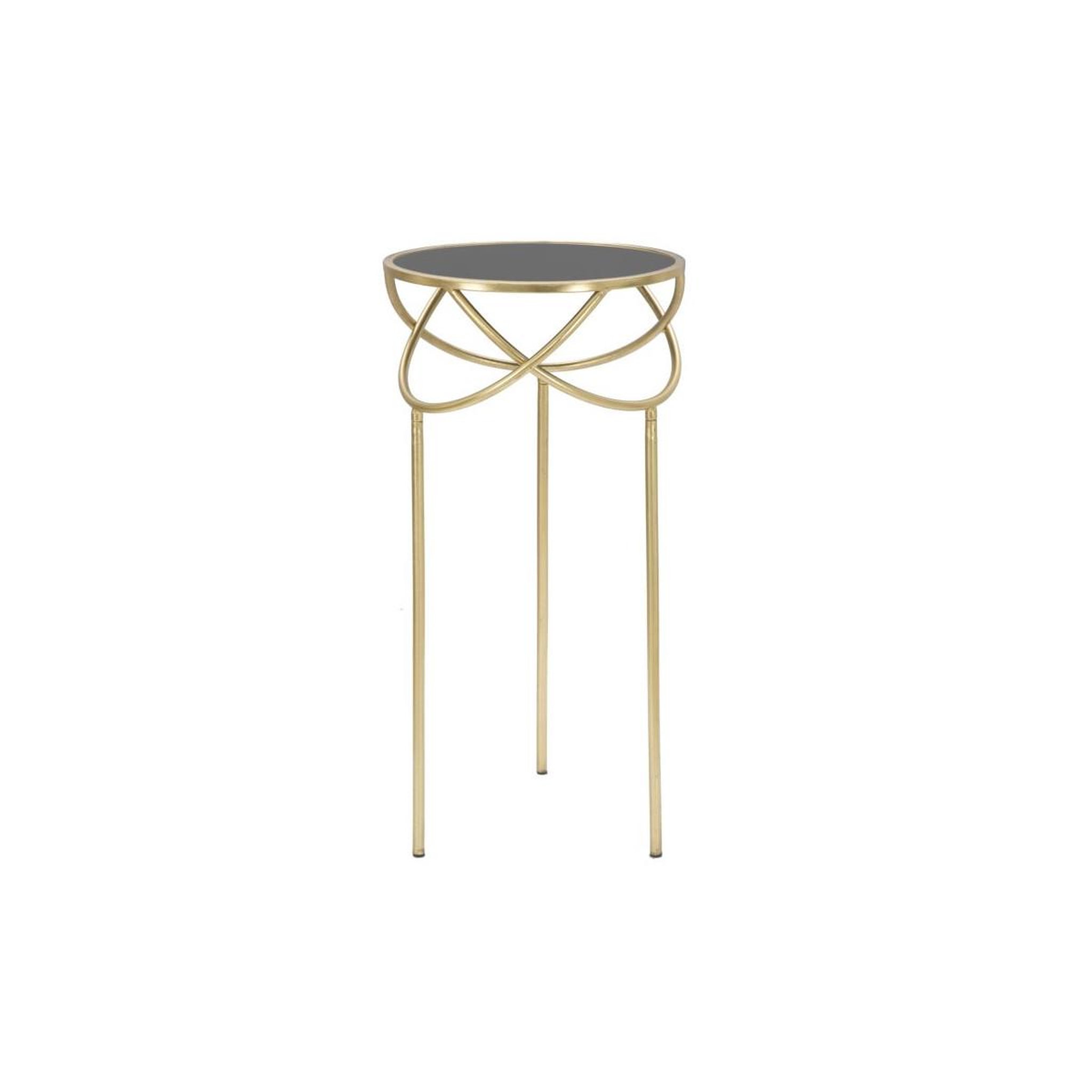 Voir la diapositive 2 : Paris Prix Table d'appoint design  ring  80cm noir & or