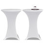 Voir la diapositive 2 : VIDAXL Housses elastiques de table Ø 80 cm Blanc 4 pcs