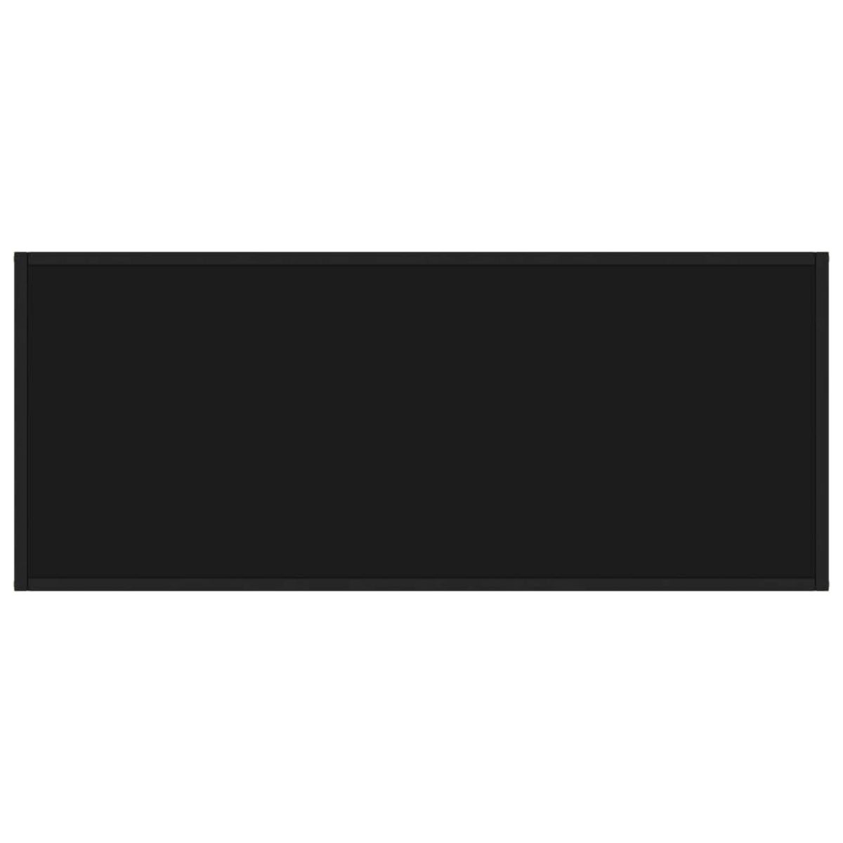 VIDAXL Table basse Noir avec verre noir 120x50x35 cm