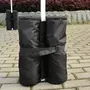 HOMCOM Lot 4 sacs de lestage de fixation pour tonnelle parasol pavillon volume max. 15kg noir