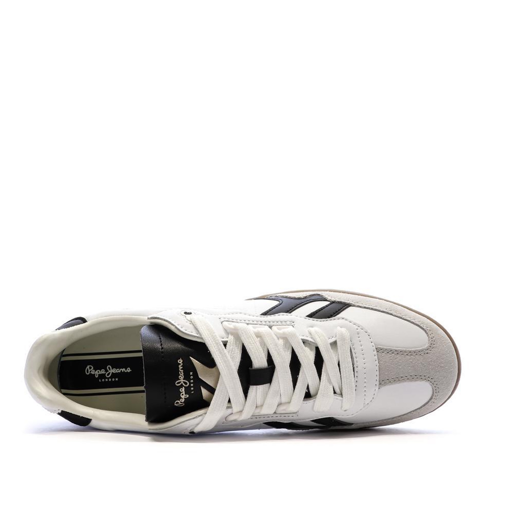 Voir la diapositive 4 : Pepe Jeans Baskets Blanches/Noires Homme Pepe jeans Ball