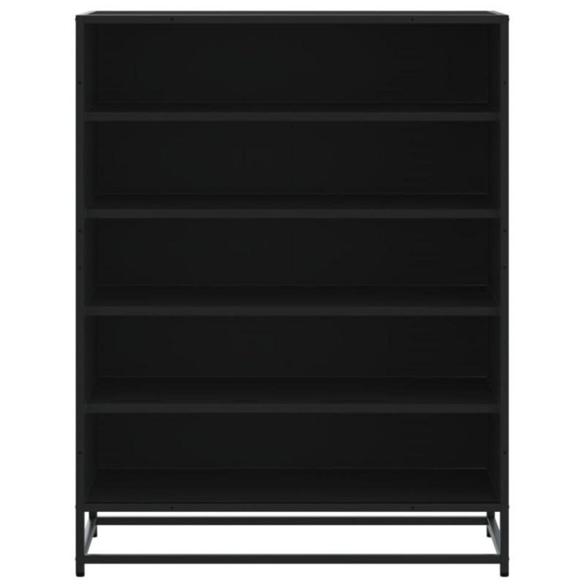 VIDAXL Meuble à chaussures noir 75x38x97,5 cm bois d ingénierie métal